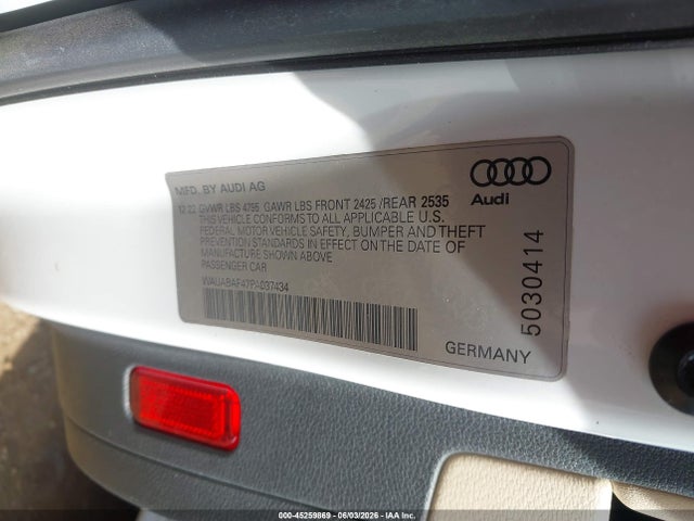 2023 Audi A4 Premium 40 Tfsi Quattro S Tronic მანქანა იყიდება აუქციონზე, vin: WAUABAF47PA037434, აუქციონის ნომერი: 45259869
