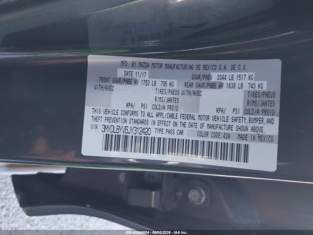 3MYDLBYV6JY312420 Toyota YARIS IA