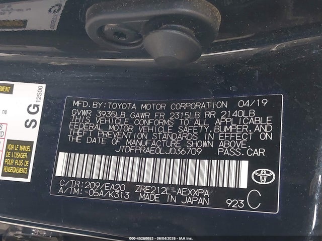 Toyota Corolla Xle 2020 JTDFPRAE0LJ036709 Image 9