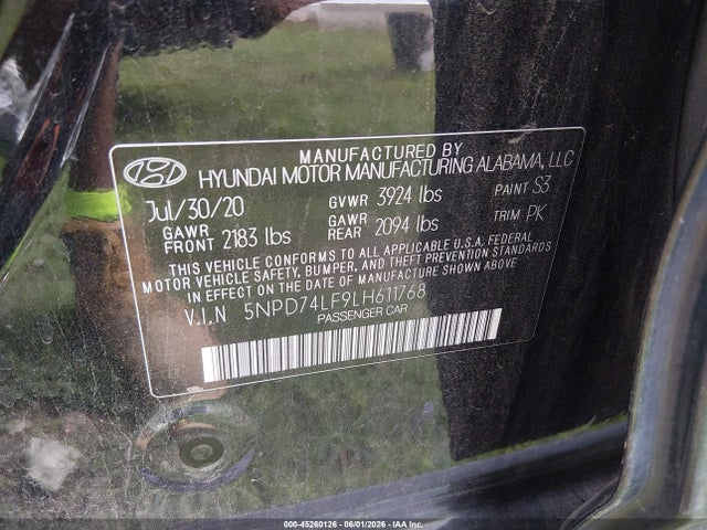 Hyundai ELANTRA SE 2020 5NPD74LF9LH611768 Image 9