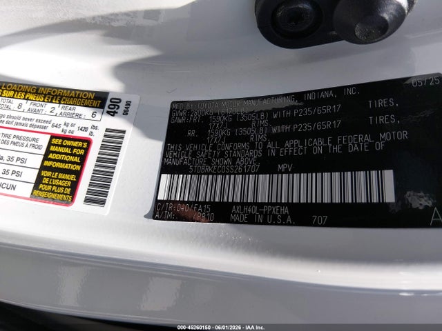 Toyota SIENNA LE 2025 5TDBRKEC0SS261707 Image 17