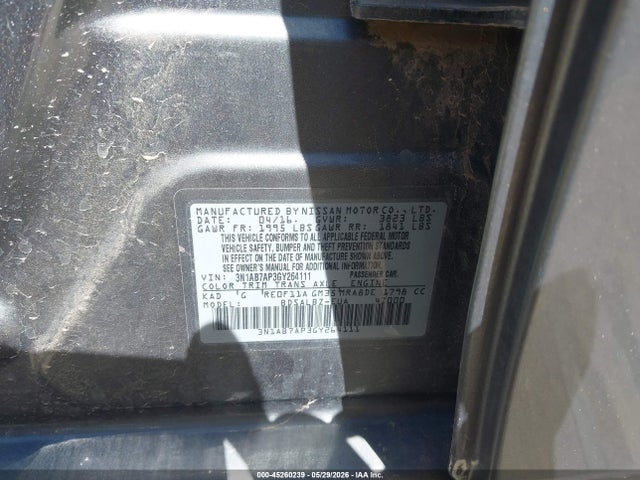 2016 Nissan Sentra Fe+ S/s/sl/sr/sv მანქანა იყიდება აუქციონზე, vin: 3N1AB7AP3GY264111, აუქციონის ნომერი: 45260239