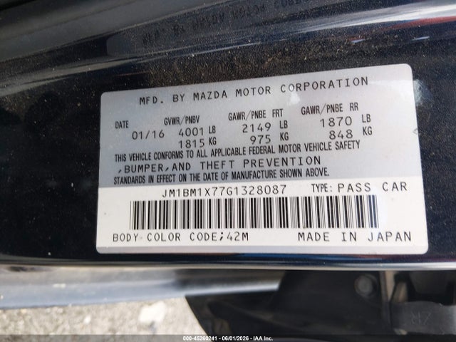 Продаж на аукціоні авто 2016 Mazda Mazda3 I Grand Touring, vin: JM1BM1X77G1328087, номер лоту: 45260241