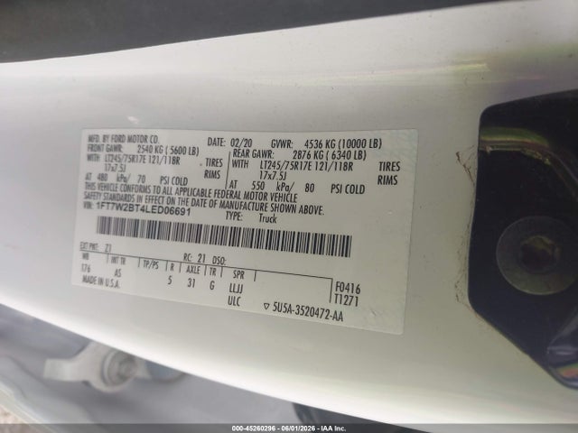 Ford F-250 Xl 2020 1FT7W2BT4LED06691 Image 9