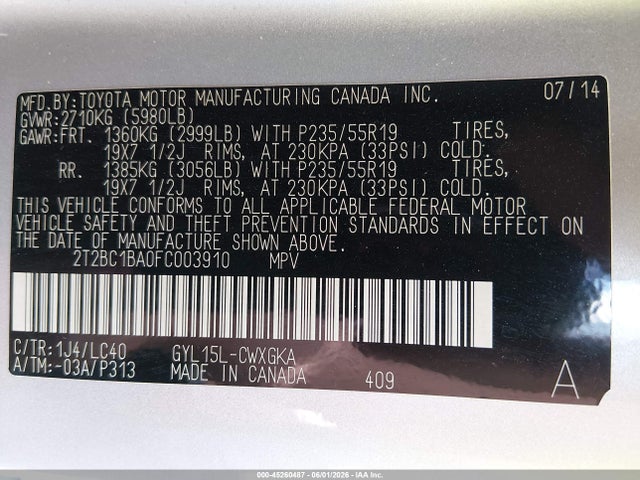 2015 Lexus Rx 450h მანქანა იყიდება აუქციონზე, vin: 2T2BC1BA0FC003910, აუქციონის ნომერი: 45260487