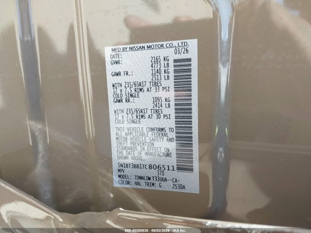 Nissan Rogue Rock Creek 2026 5N1BT3BB1TC806511 Image 9