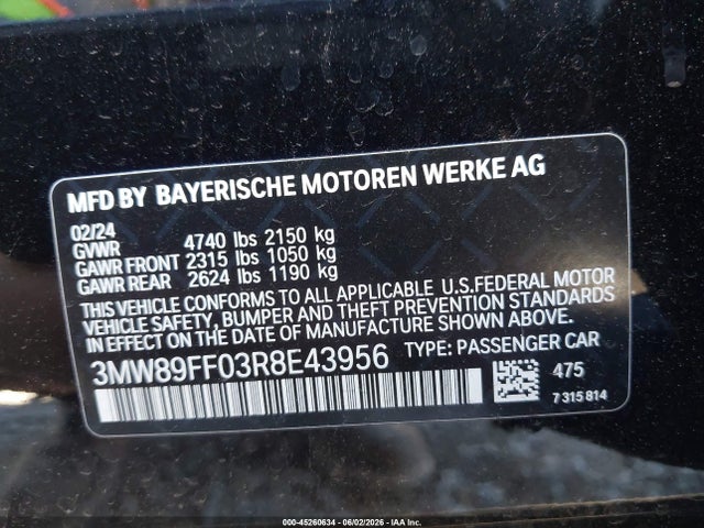 BMW 330i Xdrive 2024 3MW89FF03R8E43956 Image 9