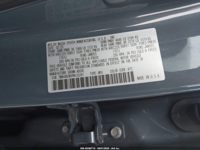Продаж на аукціоні авто 2023 Mazda Cx-50 2.5 S Preferred Plus, vin: 7MMVABCM5PN135291, номер лоту: 45260715