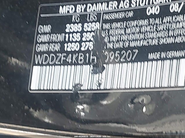 Продажа на аукционе авто 2017 Mercedes-benz E 300 4matic, vin: WDDZF4KB1HA095207, номер лота: 45260838