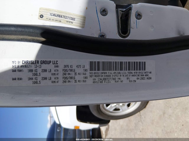 2014 Jeep Patriot Sport მანქანა იყიდება აუქციონზე, vin: 1C4NJRBB7ED717002, აუქციონის ნომერი: 45260901