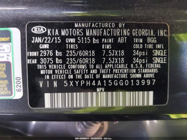 KIA Sorento 2.0t Ex 2016 5XYPH4A15GG013997 Image 9