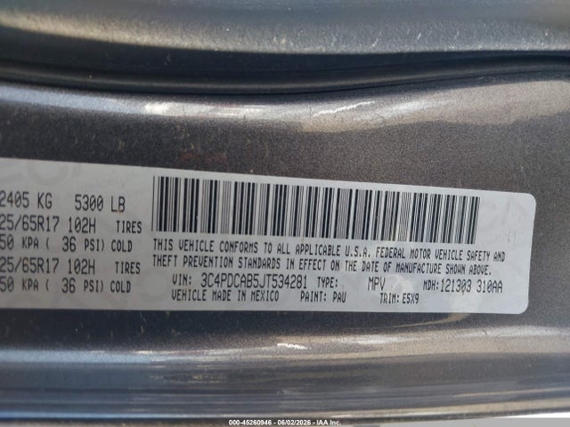 Dodge JOURNEY SE 2018 3C4PDCAB5JT534281 Image 9