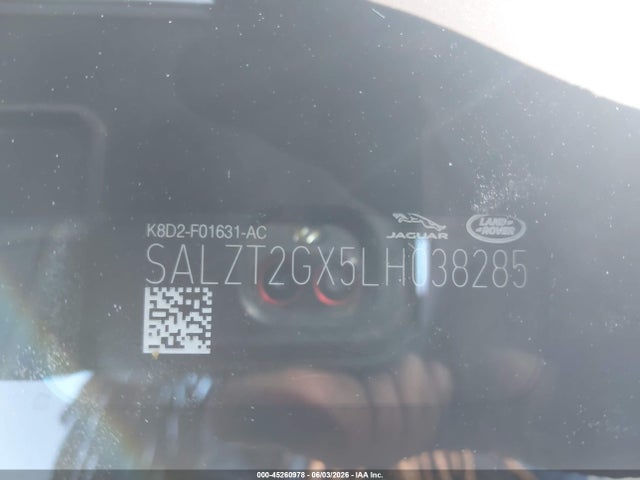 Продажа на аукционе авто 2020 Land Rover Range Rover Evoque R-dynamic S, vin: SALZT2GX5LH038285, номер лота: 45260978