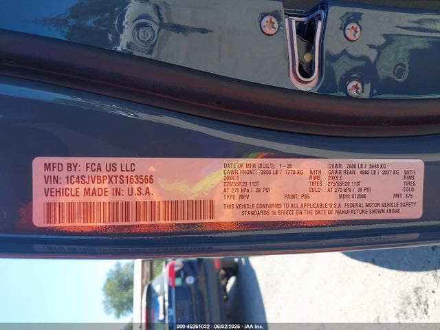 Продажа на аукционе авто 2026 Jeep Grand Wagoneer Limited Altitude 4x4, vin: 1C4SJVBPXTS163566, номер лота: 45261032