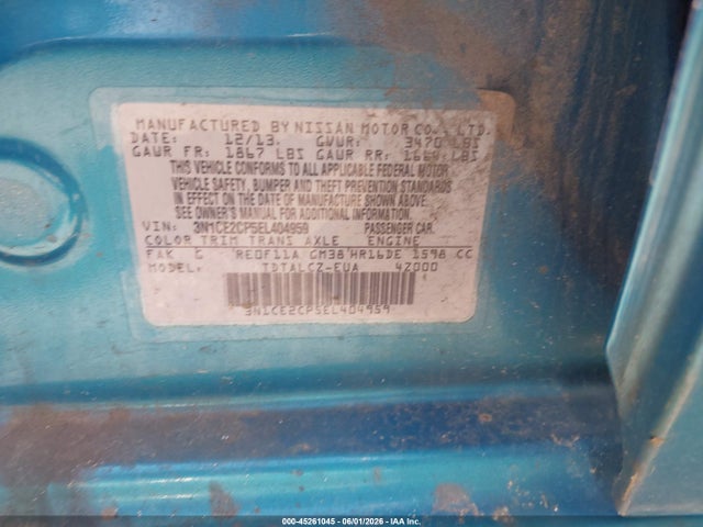 Продажа на аукционе авто 2014 Nissan Versa Note S Plus, vin: 3N1CE2CP5EL404959, номер лота: 45261045
