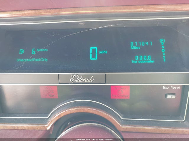 Продаж на аукціоні авто 1989 Cadillac Eldorado, vin: 1G6EL1150KU621976, номер лоту: 45261075