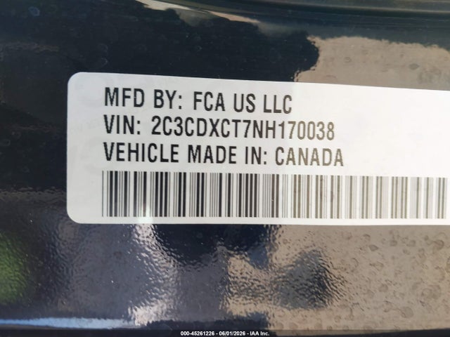2C3CDXCT7NH170038 Dodge CHARGER R/T