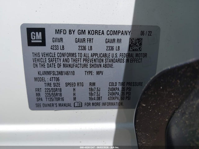 Aukcja sprzedaży 2022 Buick Encore Gx Fwd Essence, vin: KL4MMFSL3NB146110, numer aukcji: 45261247