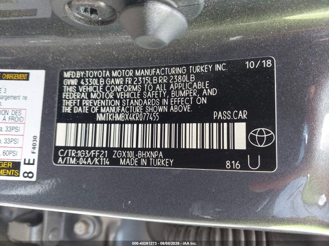 NMTKHMBX4KR077455 Toyota C-HR XLE