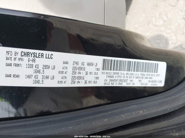 Aukcja sprzedaży 2008 Chrysler Town & Country Touring, vin: 2A8HR54P18R829697, numer aukcji: 45261294