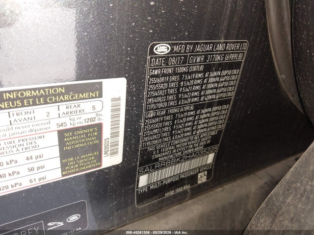 Land Rover Discovery Hse 2017 SALRRBBK2HA035225 Image 9