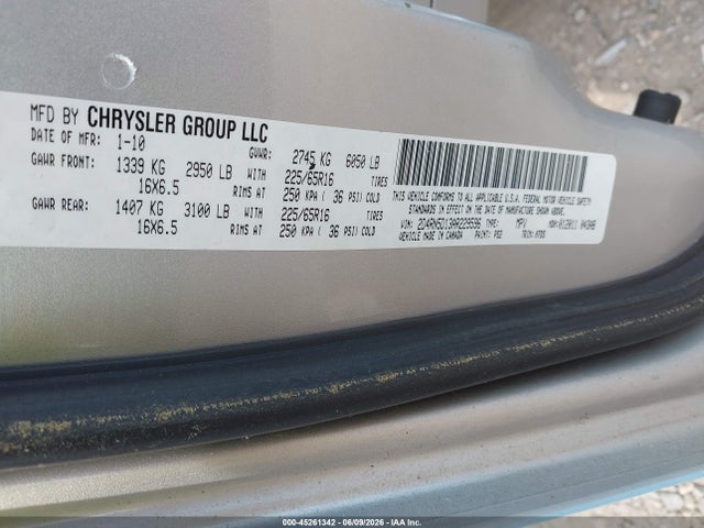 2010 Dodge Grand Caravan Sxt მანქანა იყიდება აუქციონზე, vin: 2D4RN5D13AR229596, აუქციონის ნომერი: 45261342