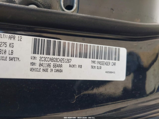 Aukcja sprzedaży 2012 Chrysler 300 S V6, vin: 2C3CCABG9CH251267, numer aukcji: 45261398