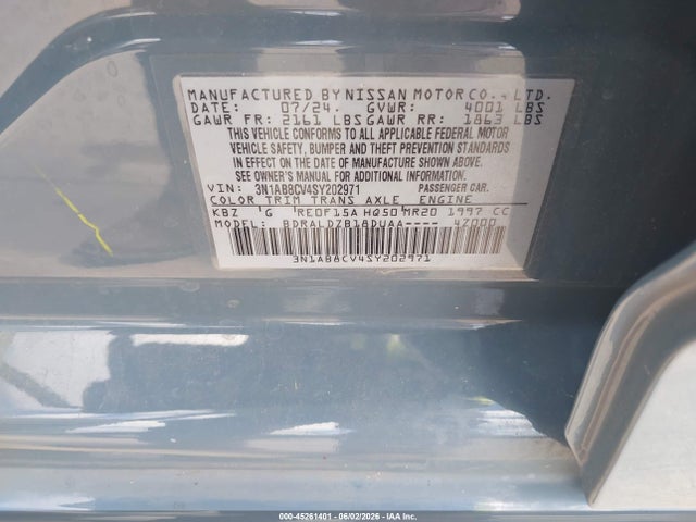 Nissan SENTRA SV 2025 3N1AB8CV4SY202971 Image 9