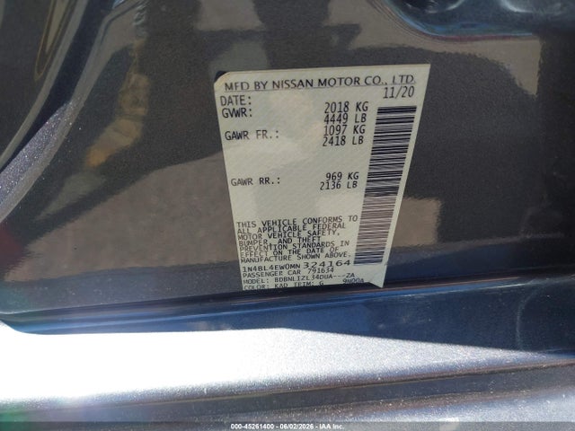 1N4BL4EW0MN324164 Nissan Altima Sl Intelligent Awd
