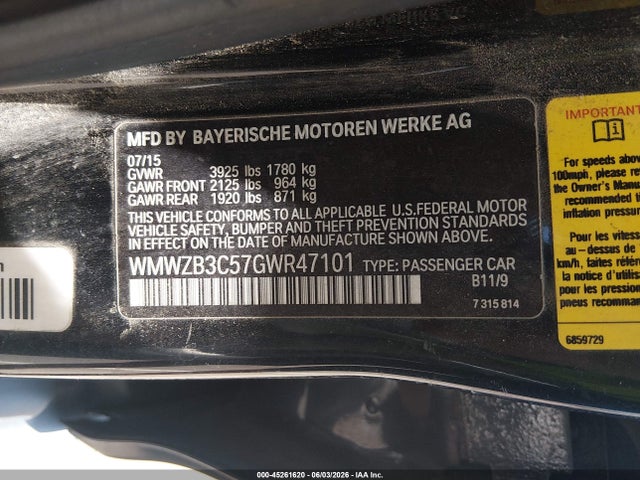 Продажа на аукционе авто 2016 Mini Countryman Cooper, vin: WMWZB3C57GWR47101, номер лота: 45261620
