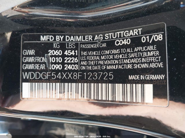 Aukcja sprzedaży 2008 Mercedes-benz C 300 Luxury/sport, vin: WDDGF54XX8F123725, numer aukcji: 45261789