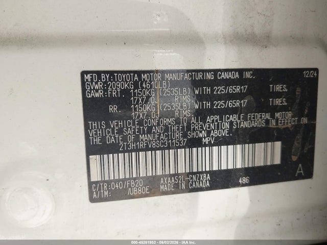 Toyota RAV4 LE 2025 2T3H1RFV8SC311537 Image 9