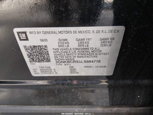 Chevrolet Blazer Fwd 2lt 2020 3GNKBCRS1LS684778 Image 9