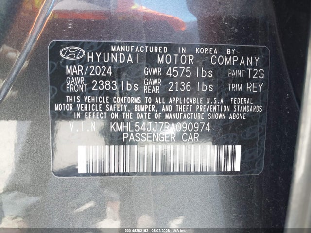 KMHL54JJ7RA090974 Hyundai Sonata Hybrid Limited