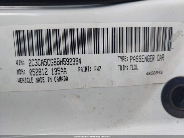 Продаж на аукціоні авто 2011 Chrysler 300 Limited, vin: 2C3CA5CG8BH592394, номер лоту: 45262203
