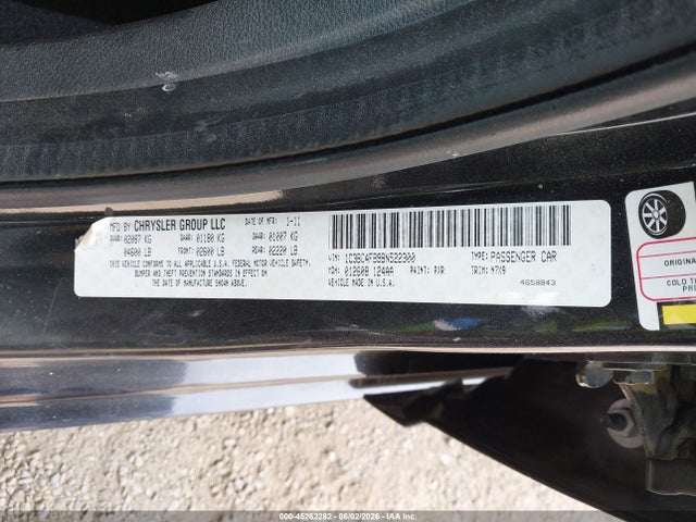 Auction sale of the 2011 Chrysler 200 Lx, vin: 1C3BC4FB9BN522300, lot number: 45262282
