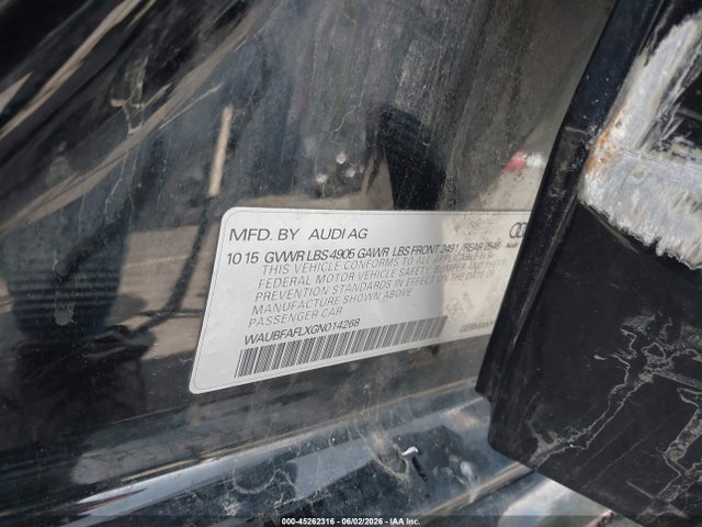45262316 :رقم المزاد ، WAUBFAFLXGN014268 vin ، 2016 Audi A4 2.0t Premium مزاد بيع