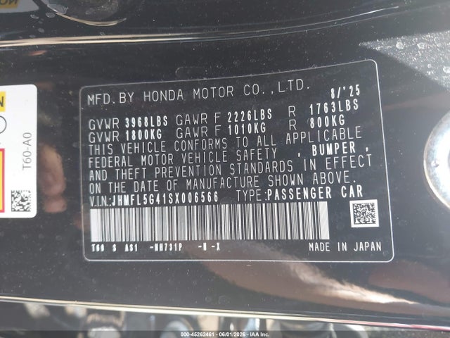 Honda CIVIC TYPE R 2025 JHMFL5G41SX006566 Image 9
