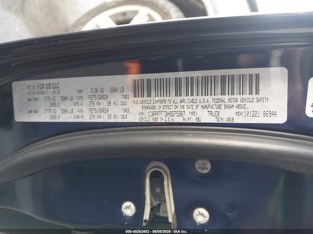 Продаж на аукціоні авто 2017 Ram 1500 Express  4x4 6'4 Box, vin: 1C6RR7FT3HS575367, номер лоту: 45262483