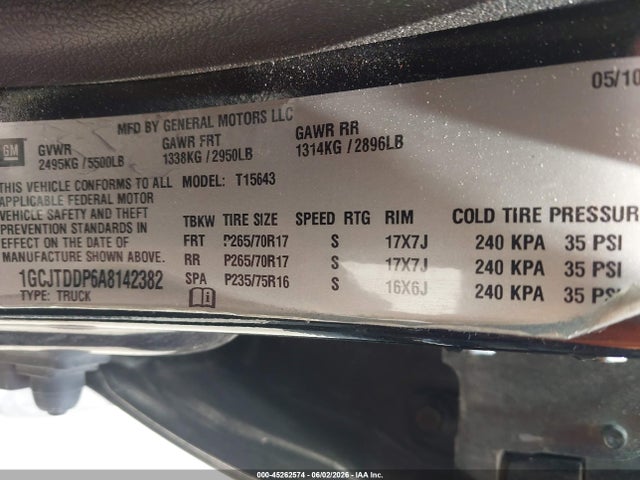 Продаж на аукціоні авто 2010 Chevrolet Colorado 2lt, vin: 1GCJTDDP6A8142382, номер лоту: 45262574