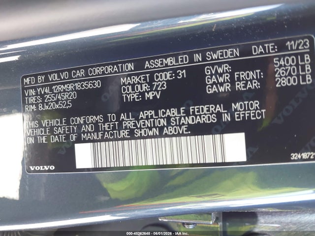 Volvo Xc60 B5 Ultimate Dark Theme 2024 YV4L12RM9R1835630 Image 9