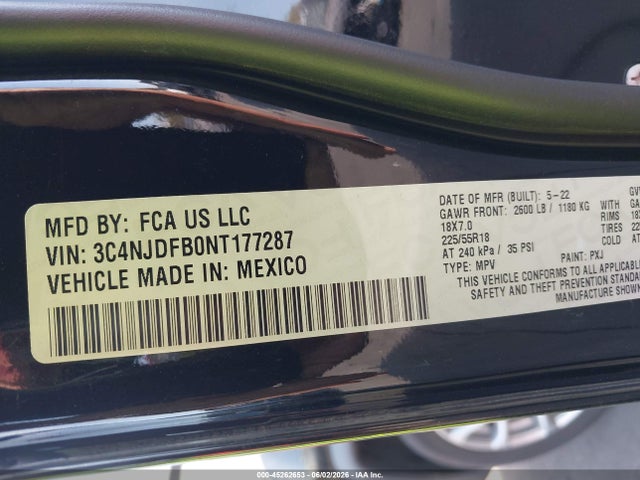 Jeep Compass Latitude Lux 4x4 2022 3C4NJDFB0NT177287 Image 9