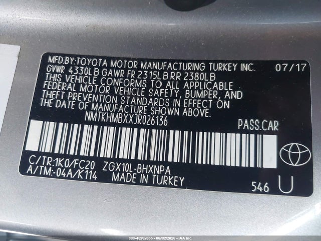 NMTKHMBXXJR026136 Toyota C-HR XLE