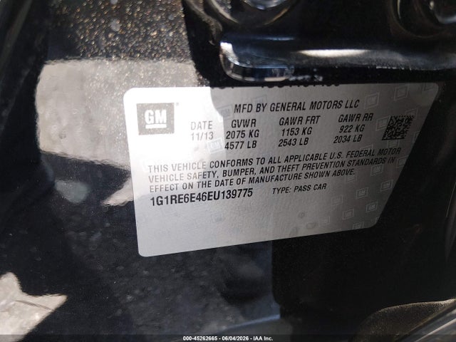 Chevrolet Volt 2014 1G1RE6E46EU139775 Image 9