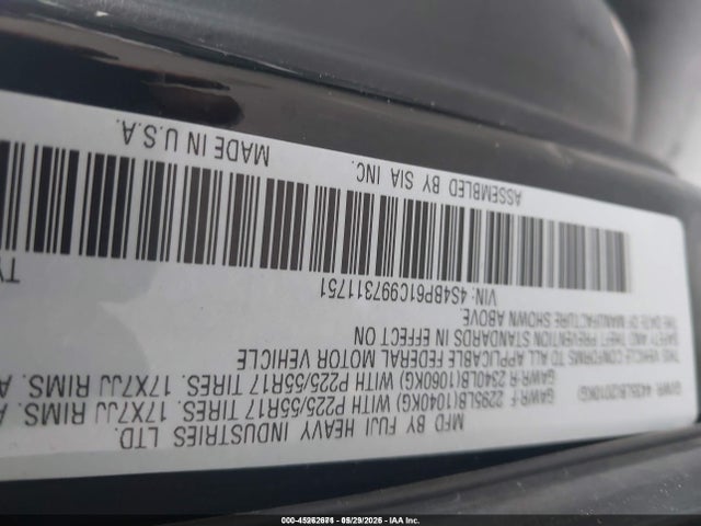 Aukcja sprzedaży 2009 Subaru Outback 2.5i, vin: 4S4BP61C997311751, numer aukcji: 45262671