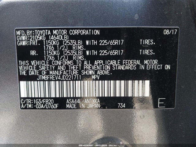 Toyota RAV4 LE 2018 JTMBFREV4JD221711 Image 9