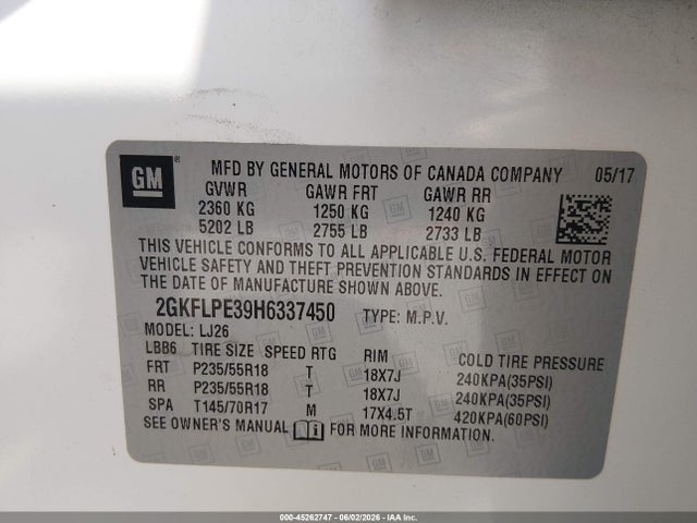 GMC Terrain Slt 2017 2GKFLPE39H6337450 Image 9