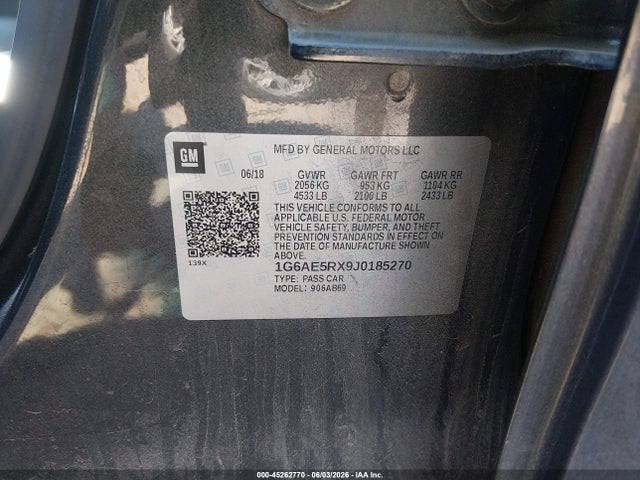 Продаж на аукціоні авто 2018 Cadillac Ats Standard, vin: 1G6AE5RX9J0185270, номер лоту: 45262770