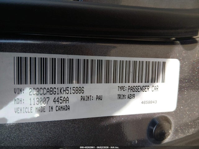 Продаж на аукціоні авто 2019 Chrysler 300 300s, vin: 2C3CCABG1KH515886, номер лоту: 45262961
