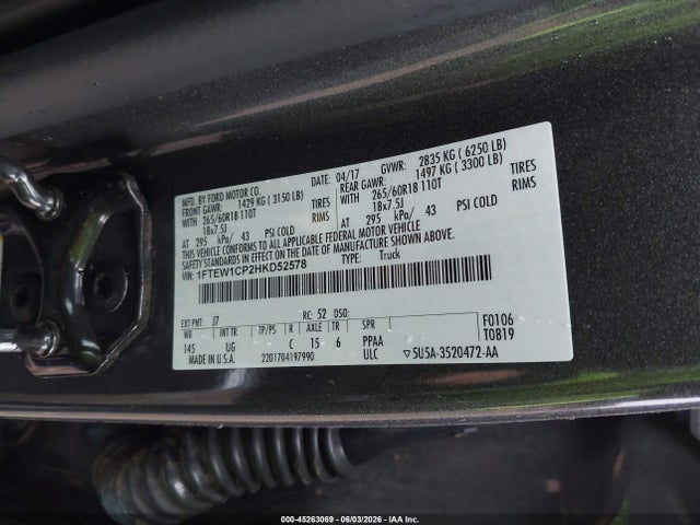 Ford F-150 Xlt 2017 1FTEW1CP2HKD52578 Image 9